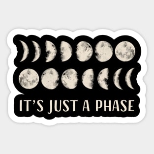 yoga moon just a phase Sticker